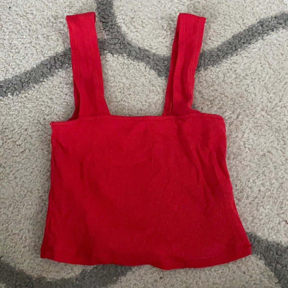 Red crop top